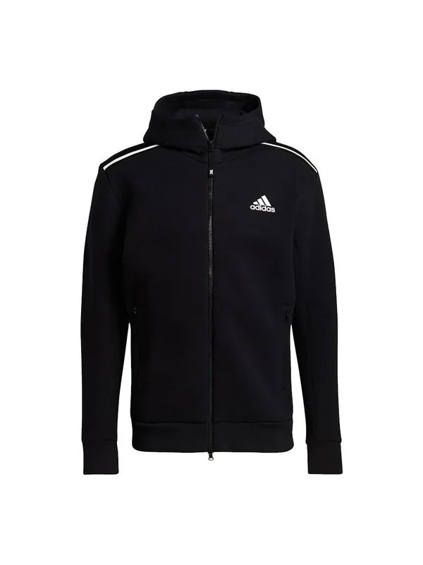 Куртка adidas M Zne Hood Logo Printing Sports Hooded Jacket Black — изображение 1 из 4, черный