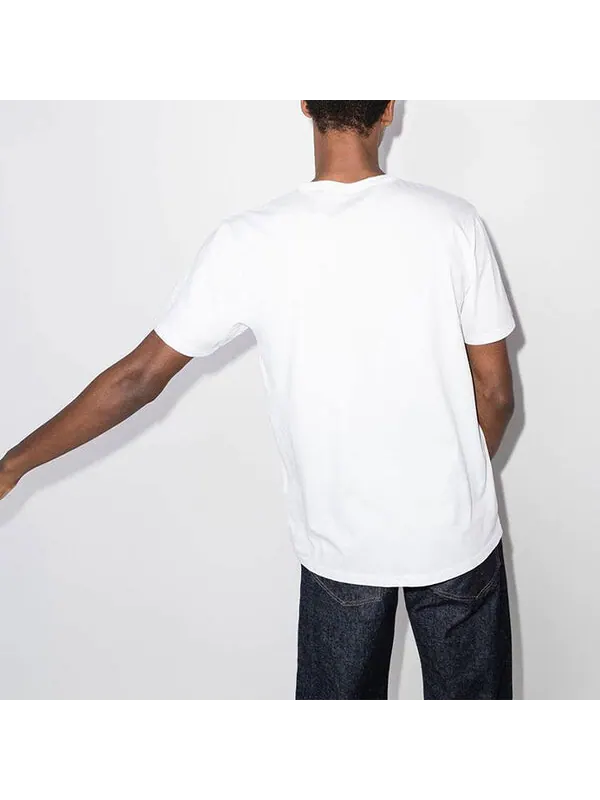 Футболка maison kitsune chillax fox patch classic t-shirt 'white' Puma — изображение 4 из 4, белый
