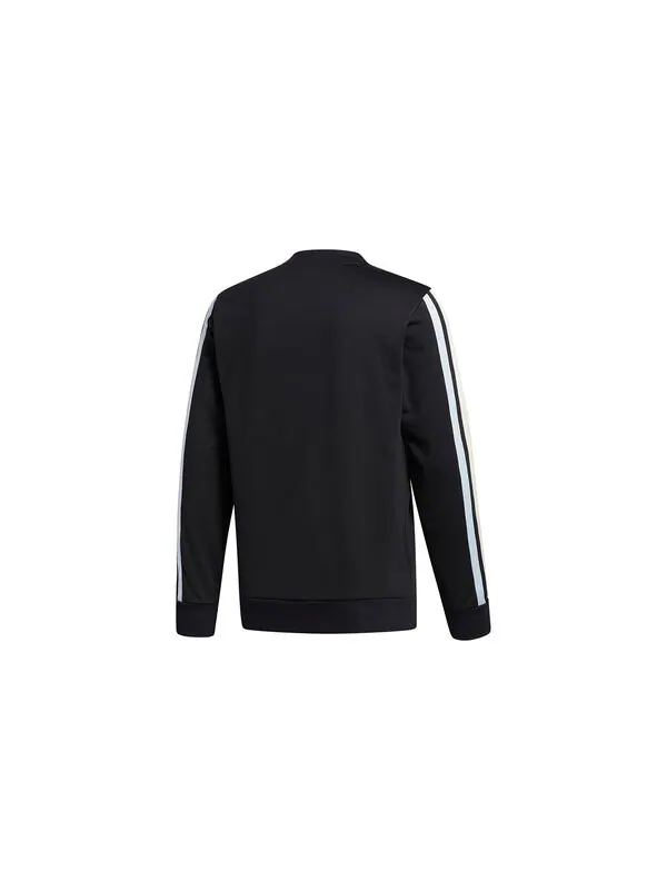 Толстовка adidas Decorate Cr Basketball Casual Sports Stripe Round Neck Black — изображение 2 из 4, черный