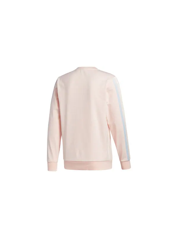 Толстовка Adidas Decorate Cr Basketball Casual Sports Stripe Round Neck Pink — изображение 2 из 4, розовый