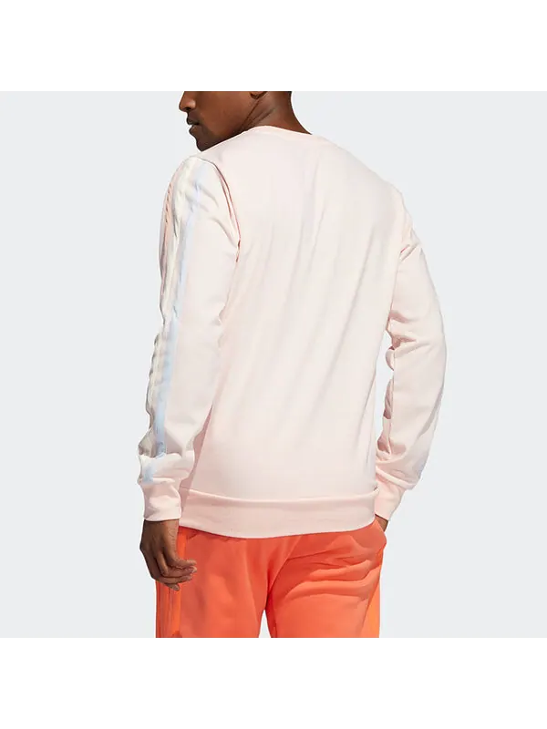Толстовка Adidas Decorate Cr Basketball Casual Sports Stripe Round Neck Pink — изображение 4 из 4, розовый