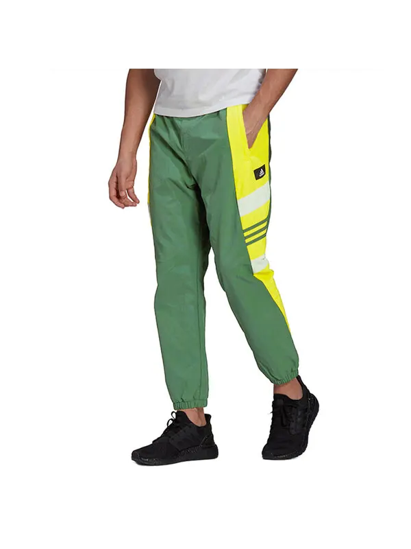 Спортивные штаны adidas Ub Pnt Wv Cb Contrast Color Stitching Casual Sports Long Pants Green — изображение 4 из 4, зеленый