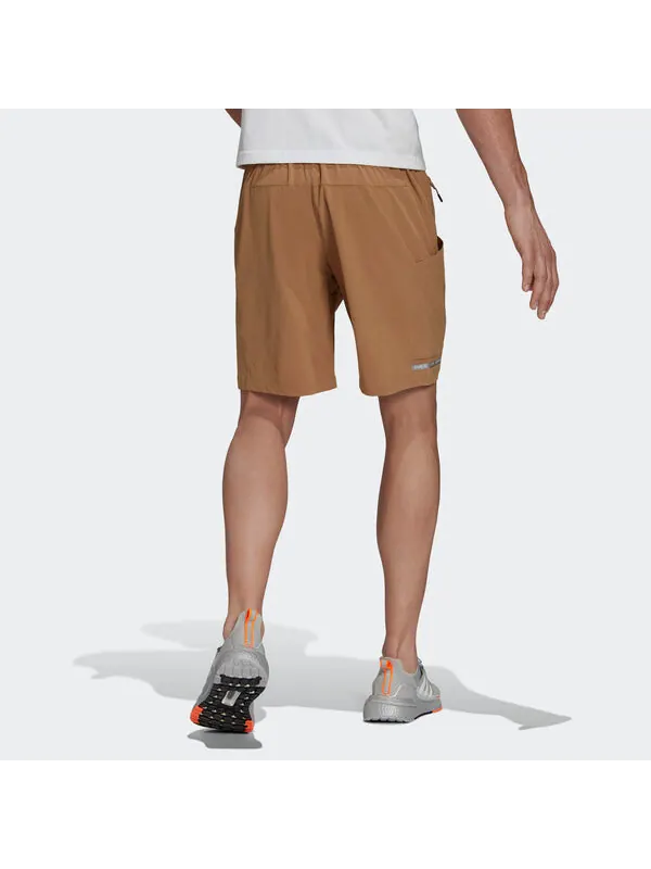Шорты th short wv id sports stylish adjustable belt woven shorts yellow Adidas — изображение 3 из 4, желтый