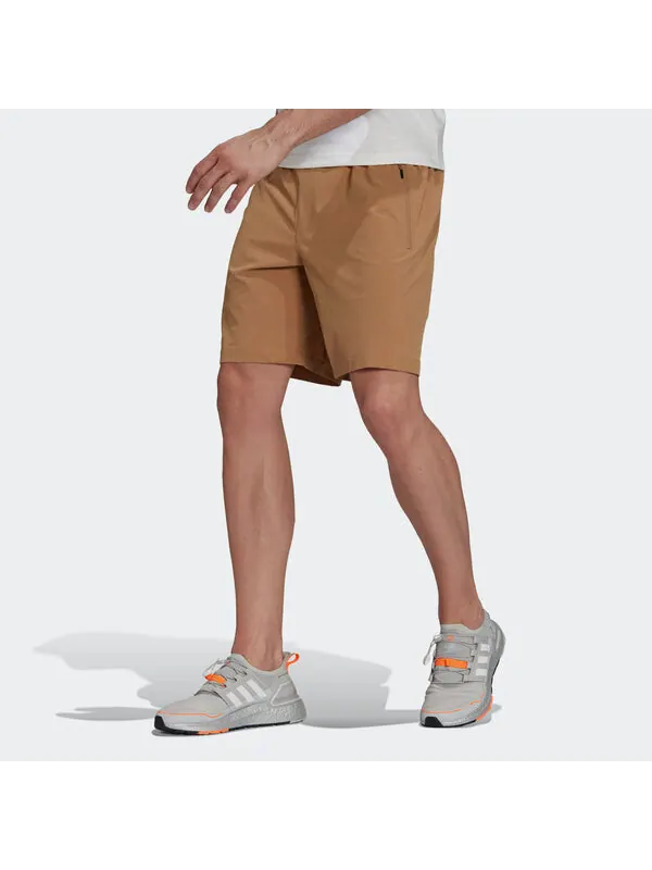 Шорты th short wv id sports stylish adjustable belt woven shorts yellow Adidas — изображение 4 из 4, желтый