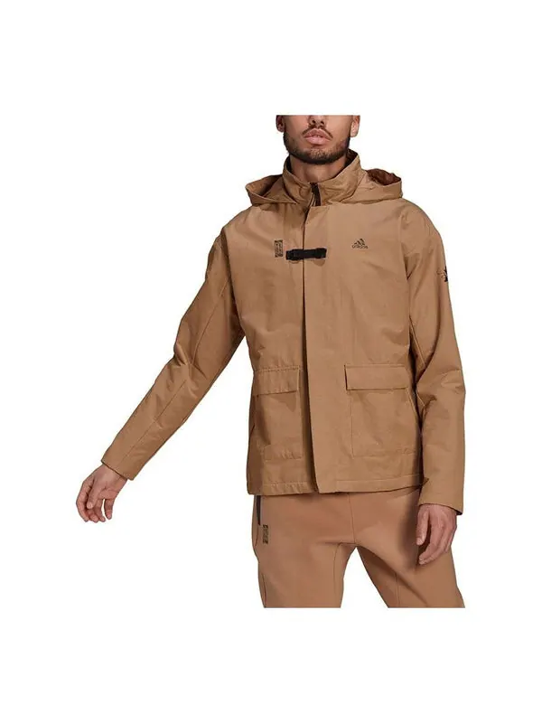 Куртка adidas Wj Jkt Warm Solid Color Casual Sports Hooded Jacket Yellow — изображение 1 из 3, желтый