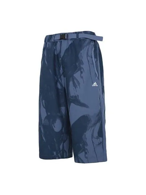 Спортивные штаны adidas Series Printing Running Woven Sports Pants Navy Blue — изображение 1 из 4, темно-синий