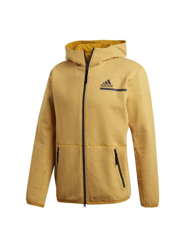 Куртка adidas Zne Fz M Winter Solid Color Fleece Lined Stay Warm Hooded Jacket — изображение 1 из 2, золото