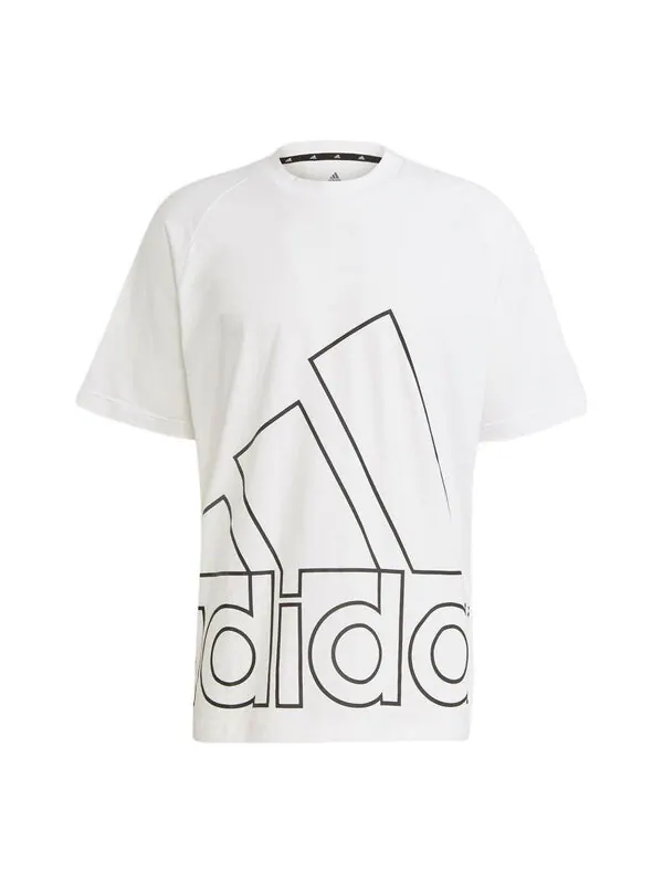 Футболка u big logo t sports stylish printing round neck short sleeve white Adidas — изображение 1 из 4, белый