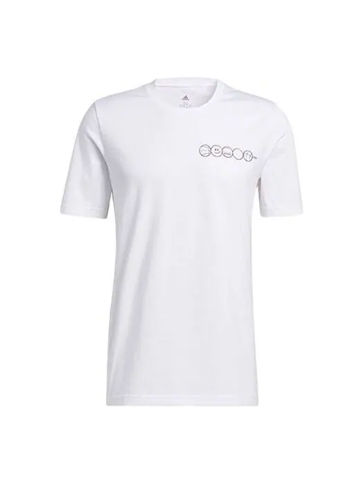 Футболка beijing tee cartoon printing basketball casual sports short sleeve white Adidas — изображение 1 из 4, белый