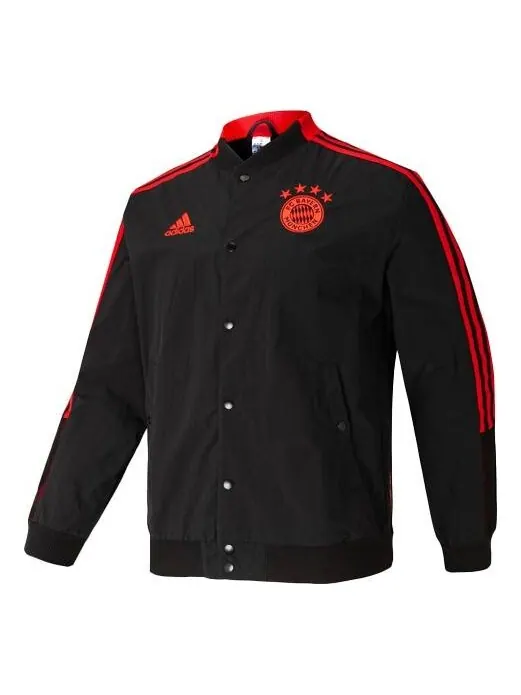 Куртка adidas Fcb Cny Bomber Series Soccer/Football Sports Printing aviator Jacket Black — изображение 1 из 2, черный