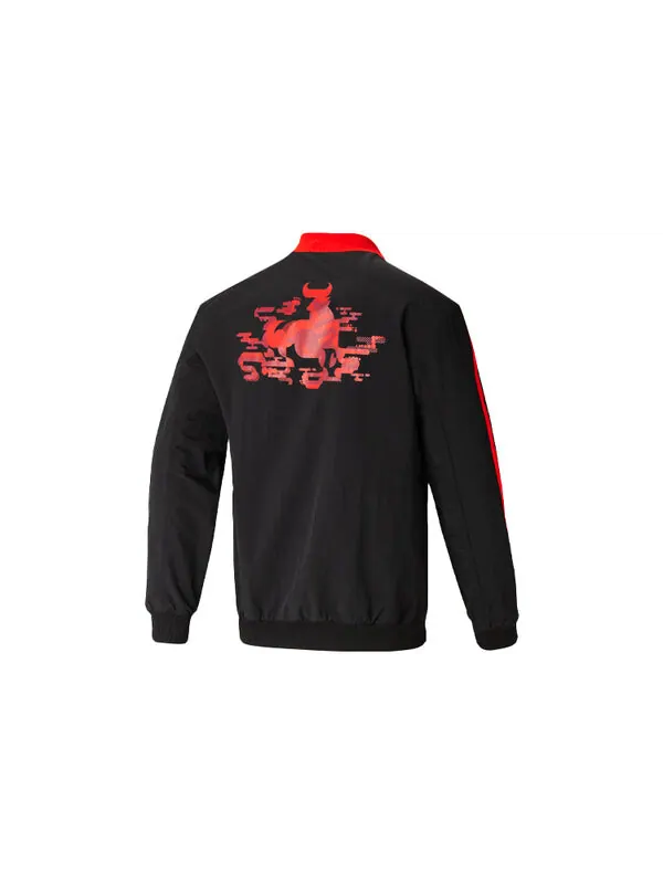 Куртка adidas Fcb Cny Bomber Series Soccer/Football Sports Printing aviator Jacket Black — изображение 2 из 2, черный