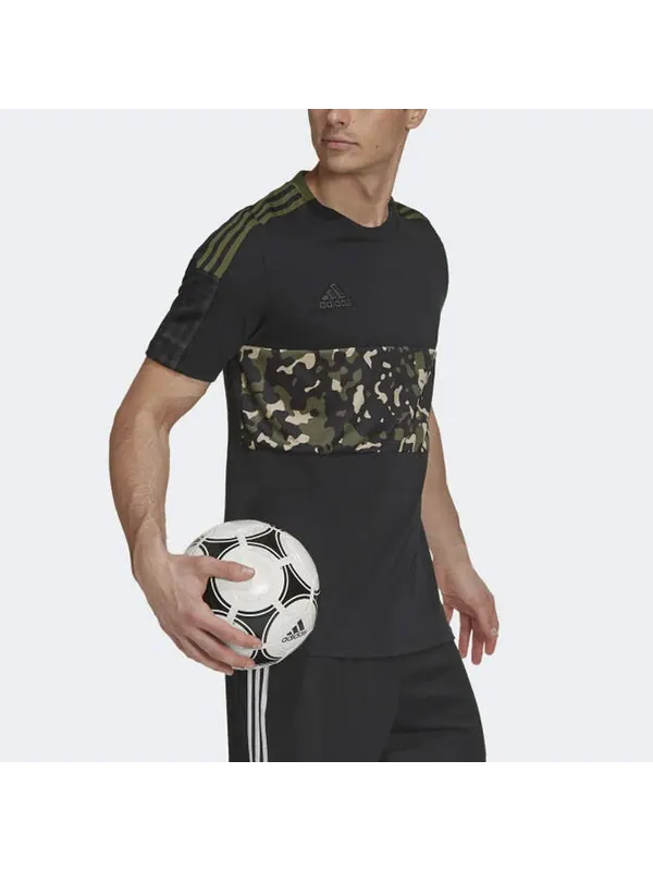 Футболка tiro tee aop повседневные спортивные футбольные с коротким рукавом Adidas — изображение 4 из 4, черный