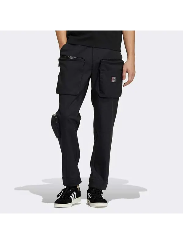 Спортивные штаны adidas originals Premium Wv Pnt Multiple Pockets Cargo Sports Long Pants Black — изображение 2 из 4, черный