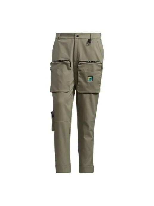 Спортивные штаны adidas originals Premium Wv Pnt Multiple Pockets Cargo Sports Long Pants Green — изображение 1 из 4, зеленый
