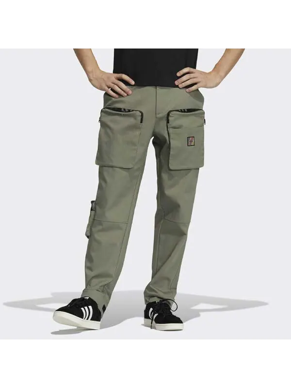 Спортивные штаны adidas originals Premium Wv Pnt Multiple Pockets Cargo Sports Long Pants Green — изображение 2 из 4, зеленый