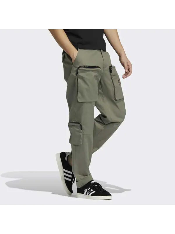 Спортивные штаны adidas originals Premium Wv Pnt Multiple Pockets Cargo Sports Long Pants Green — изображение 4 из 4, зеленый