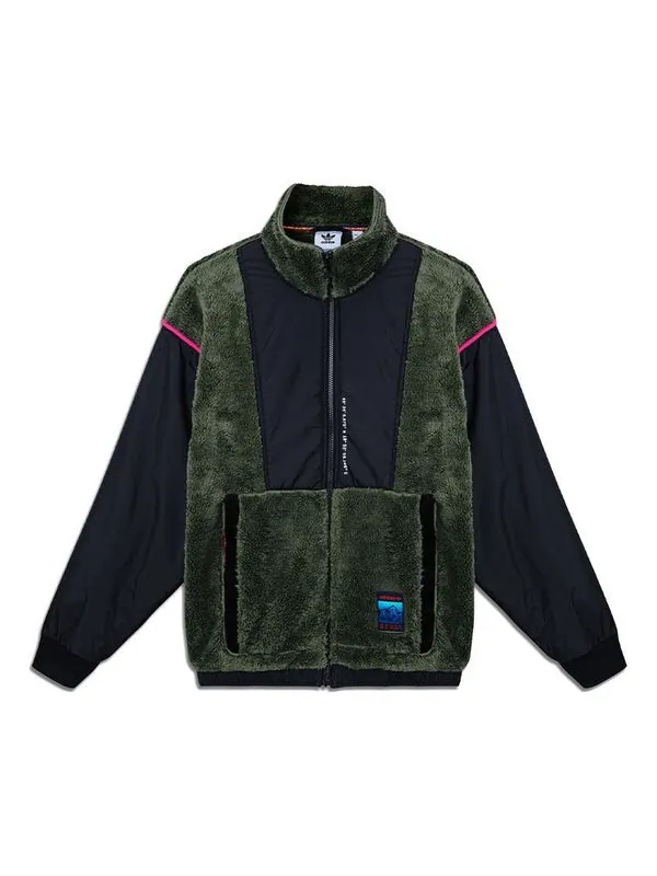 Куртка originals adv sherp jkt colorblock stand collar sports jacket basic green Adidas — изображение 1 из 2, зеленый