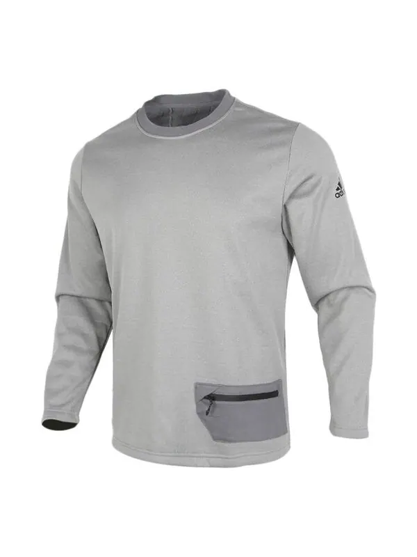 Толстовка adidas Fleece Lined Stay Warm Casual Running Sports Gray — изображение 1 из 4, серый