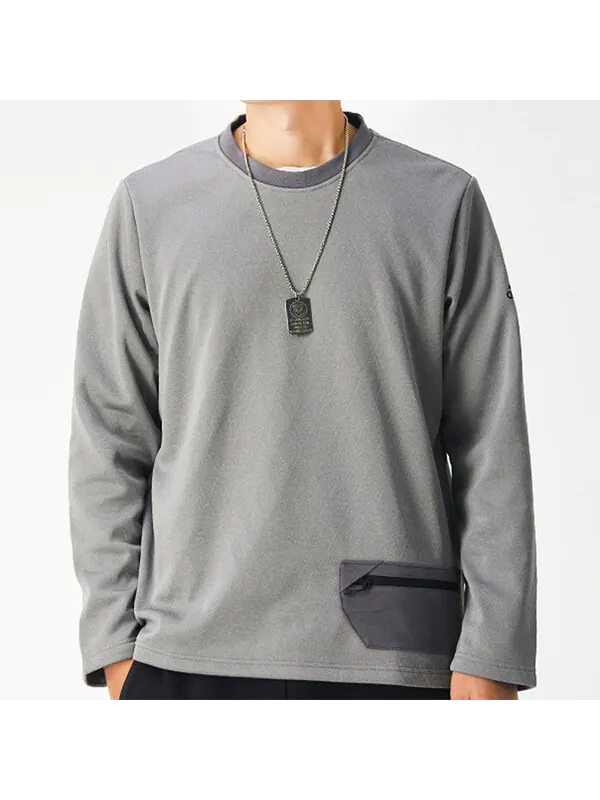 Толстовка adidas Fleece Lined Stay Warm Casual Running Sports Gray — изображение 3 из 4, серый