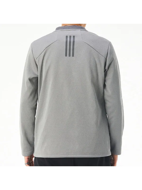 Толстовка adidas Fleece Lined Stay Warm Casual Running Sports Gray — изображение 4 из 4, серый