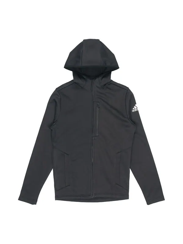 Куртка adidas Perfom Fl Jkt logo Printing Fleece Stay Warm Woven Sports Hooded Jacket Black — изображение 1 из 4, черный