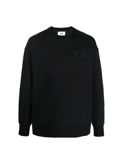 Толстовка men's y-3 ss21 logo round neck pullover black Adidas — изображение 1 из 4, черный
