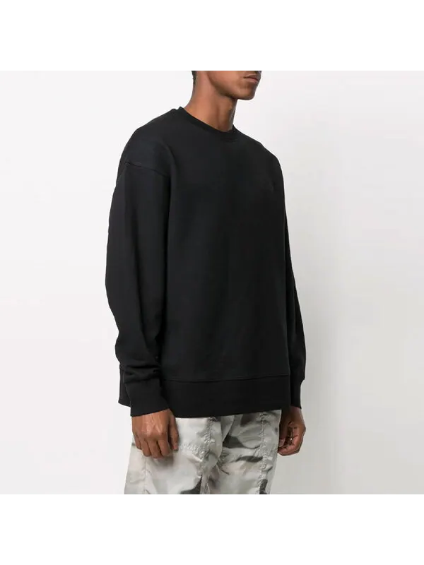 Толстовка men's y-3 ss21 logo round neck pullover black Adidas — изображение 3 из 4, черный