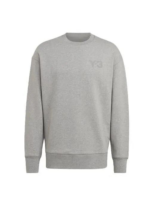 Толстовка Men's Y-3 SS21 Logo Round Neck Pullover Gray — изображение 1 из 4, серый