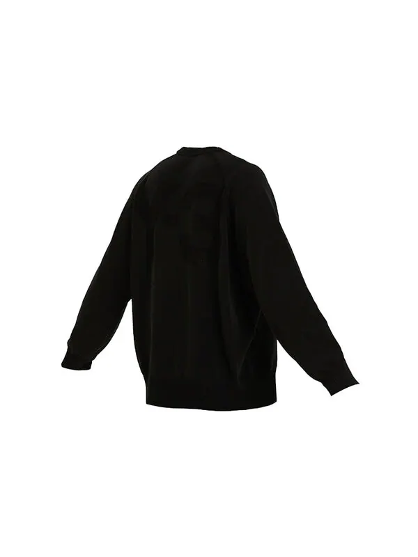 Толстовка Men's Y-3 SS21 Loose Round Neck Long Sleeves Pullover Black — изображение 2 из 4, черный