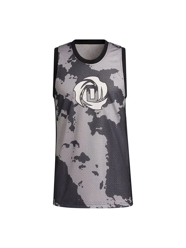 Спортивная футболка men's x ross crossover logo pattern printing basketball sports black vest Adidas — изображение 1 из 4