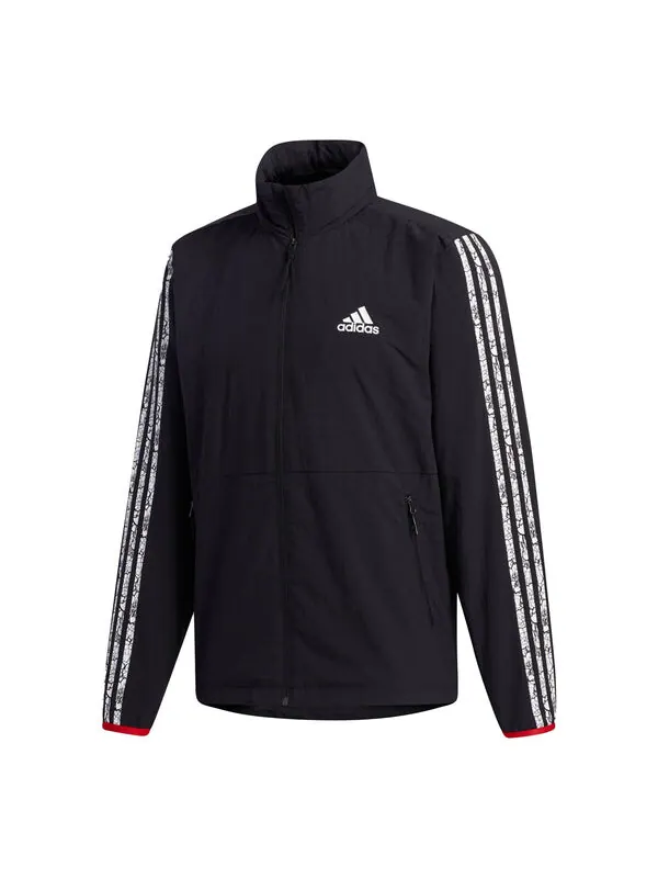 Куртка adidas VD Windbreaker Stripe Casual Sports Jacket Black — изображение 1 из 4, черный