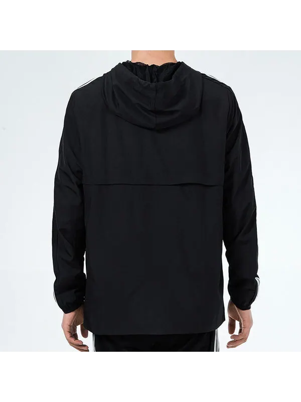 Куртка Men's adidas 3s Wb Training Sports Hooded Logo Jacket Autumn Black — изображение 4 из 4, черный