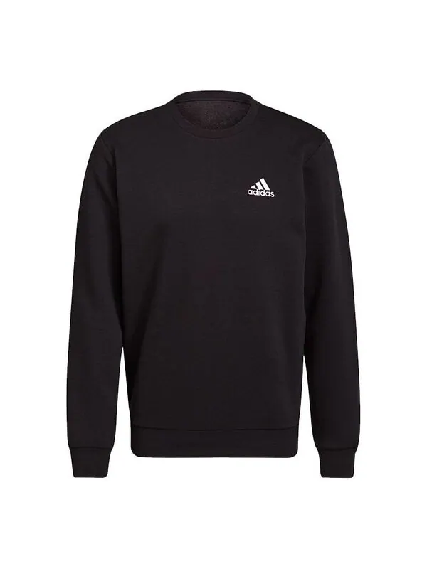 Толстовка Men's adidas Feelcozy Swt Sports Logo Casual Round Neck Pullover Black — изображение 1 из 4, черный