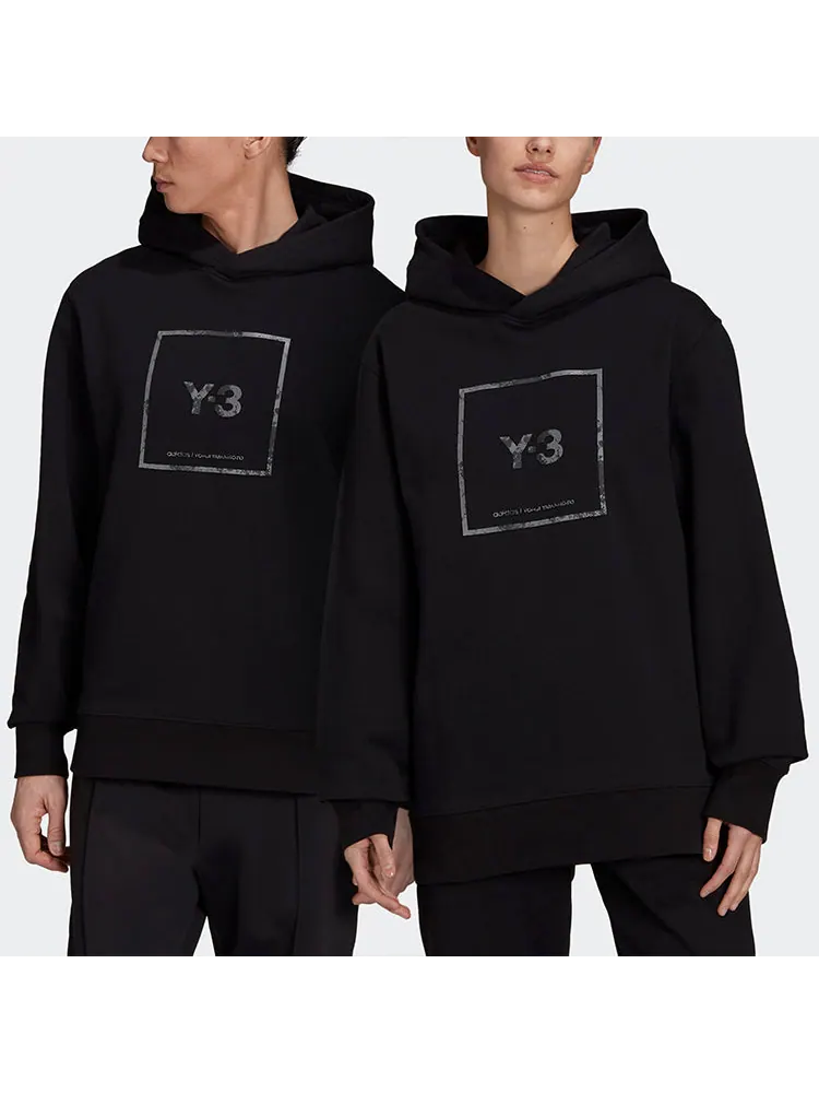 Худи Y-3 SS21 Logo Printing Unisex Black — изображение 2 из 4, черный