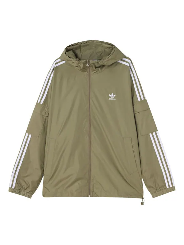 Куртка adidas originals 3-Stripes Wb hooded track Jacket Green — изображение 1 из 4, зеленый