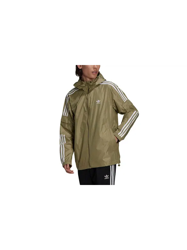 Куртка adidas originals 3-Stripes Wb hooded track Jacket Green — изображение 3 из 4, зеленый