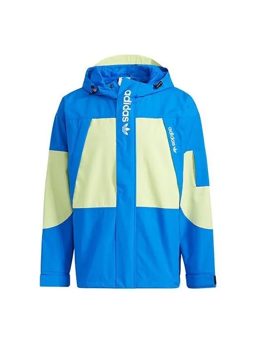 Куртка adidas originals Logo Printing Colorblock Woven Sports Hooded Jacket Blue — изображение 1 из 3, мульти