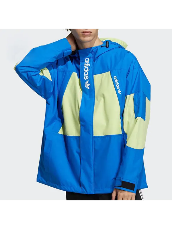 Куртка adidas originals Logo Printing Colorblock Woven Sports Hooded Jacket Blue — изображение 2 из 3, мульти