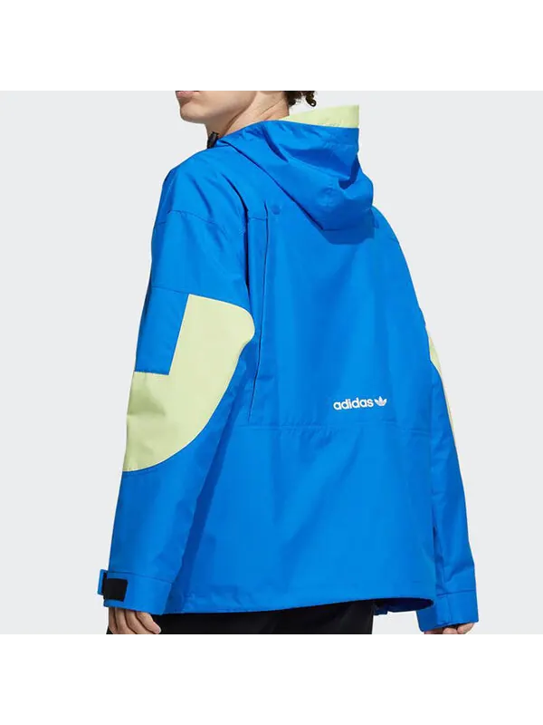 Куртка adidas originals Logo Printing Colorblock Woven Sports Hooded Jacket Blue — изображение 3 из 3, мульти
