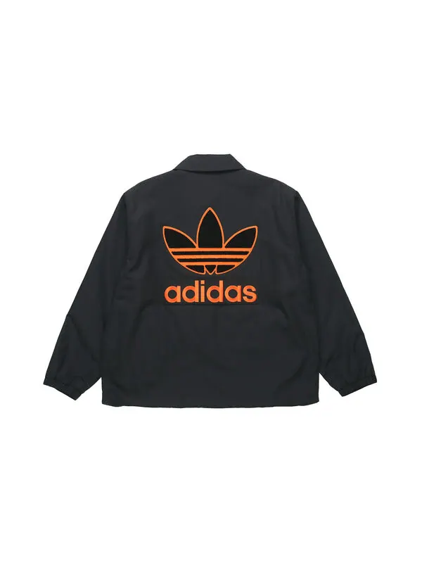 Куртка adidas originals Big Trfl Jkt Athleisure Casual Sports Embroidered Logo Woven Jacket Black — изображение 2 из 4