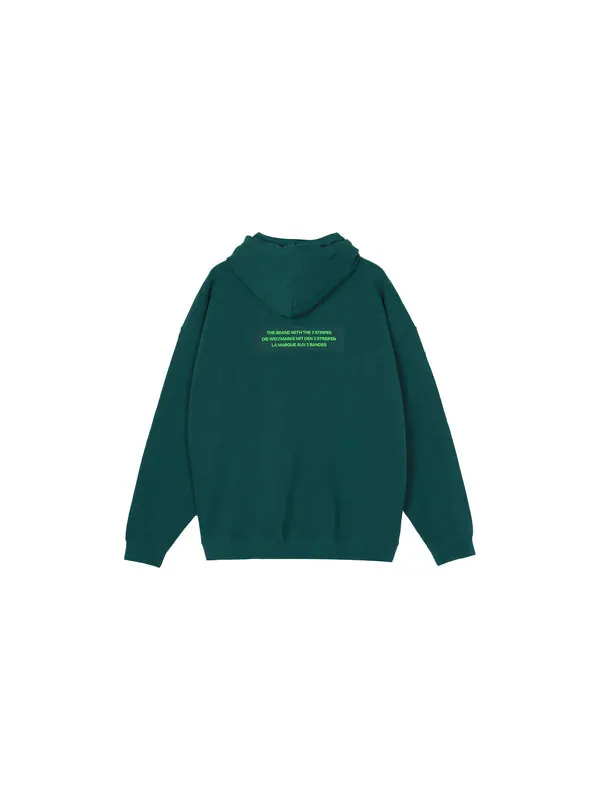 Толстовка men's originals big trfl contrasting colors logo sports forest green Adidas — изображение 2 из 4, зеленый