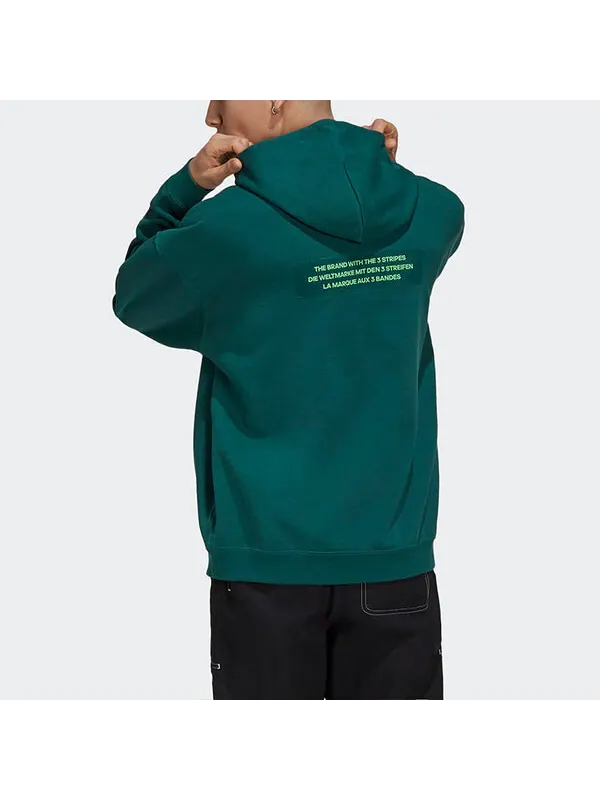 Толстовка men's originals big trfl contrasting colors logo sports forest green Adidas — изображение 4 из 4, зеленый