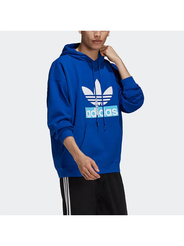 Толстовка adidas originals Big Trfl Logo Pattern Sports Blue — изображение 3 из 3, синий
