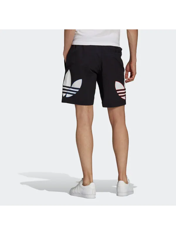 Шорты оригинальные мужские трехцветные с логотипом dri fit тренировочные спортивные шорты Adidas — изображение 4 из 4, черный