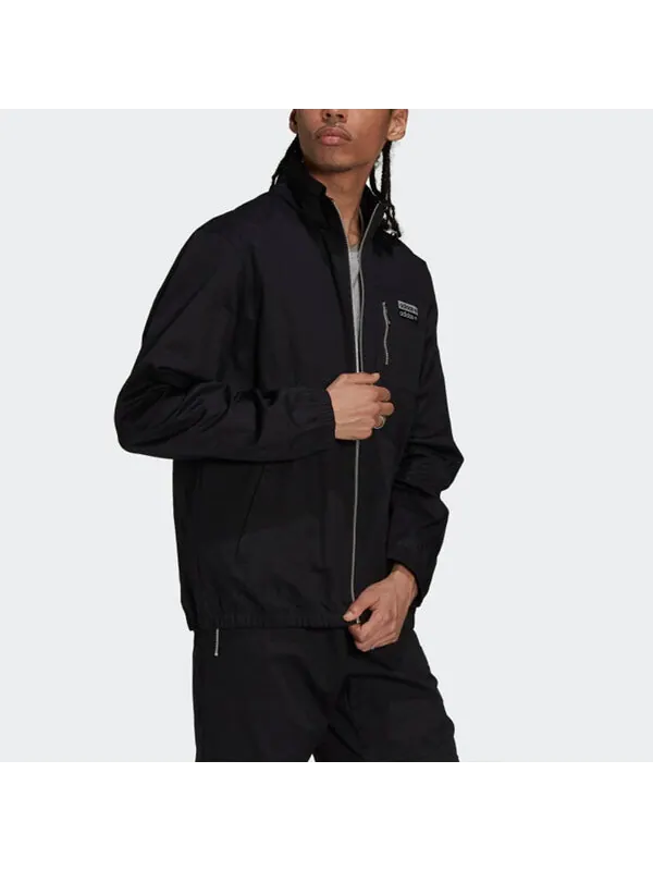 Куртка adidas originals R.y.v. Cotton Twill Double Label Training Sports Stand Collar Logo Jacket — изображение 4 из 4