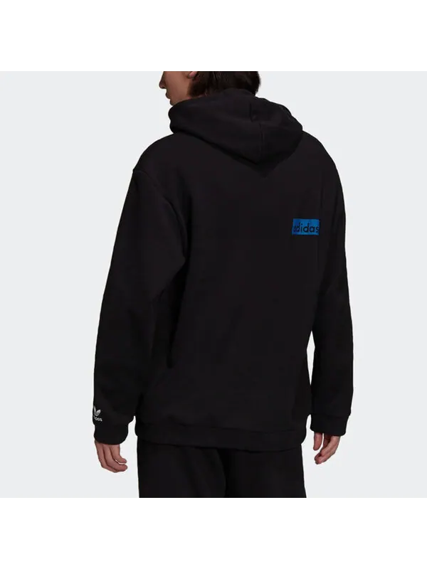 Толстовка Men's adidas originals Sports Pullover Hooded Casual Knit Black — изображение 3 из 3, мульти