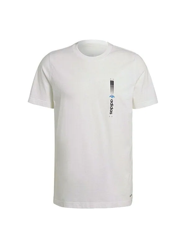 Футболка originals symbol tee casual sports breathable short sleeve white Adidas — изображение 1 из 4, белый