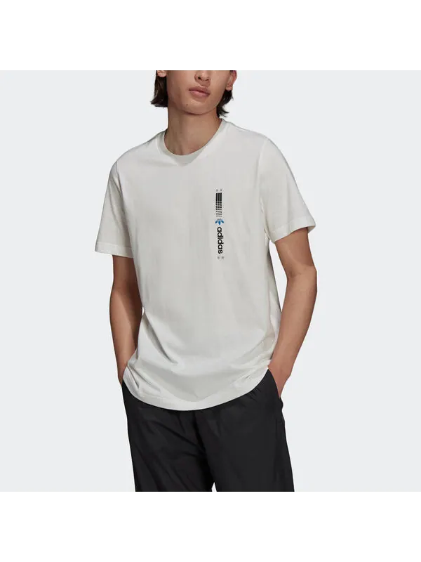 Футболка originals symbol tee casual sports breathable short sleeve white Adidas — изображение 2 из 4, белый