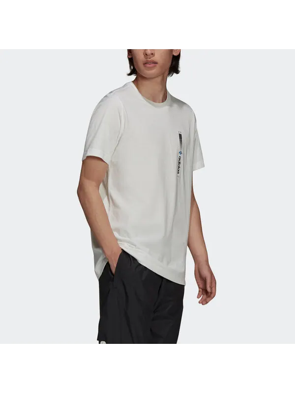 Футболка originals symbol tee casual sports breathable short sleeve white Adidas — изображение 4 из 4, белый