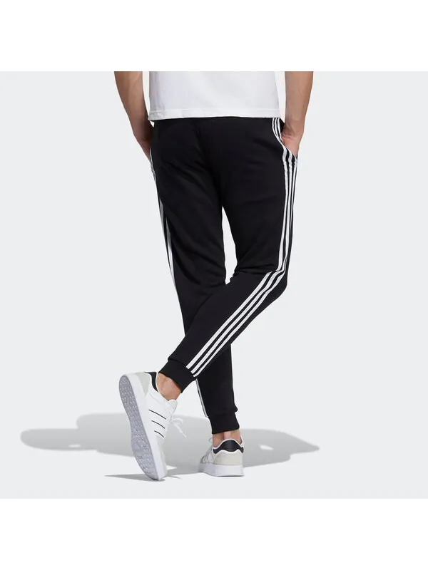 Спортивные штаны Men's adidas neo Ce 3s Knit Casual Breathable Sports Bundle Feet Long — изображение 3 из 4, черный